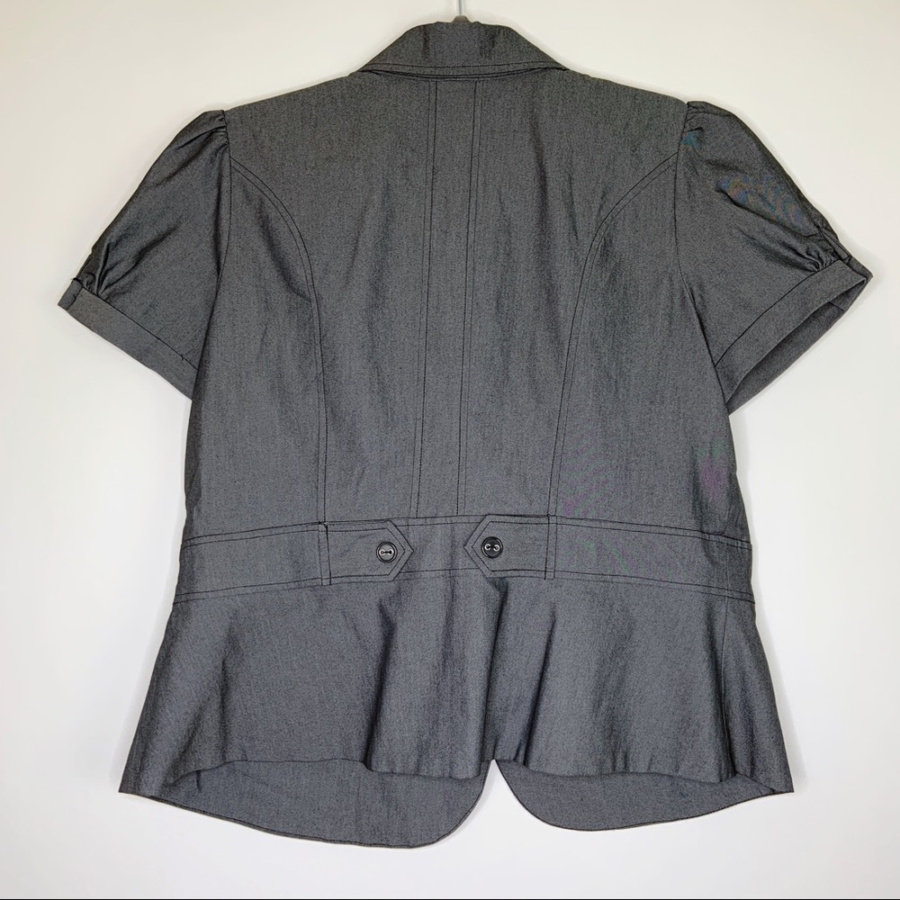 Torrid Short Sleeve Gray Blazer Jacket Size 2X - Picture 4 of 7
